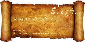 Schultz Ádám névjegykártya